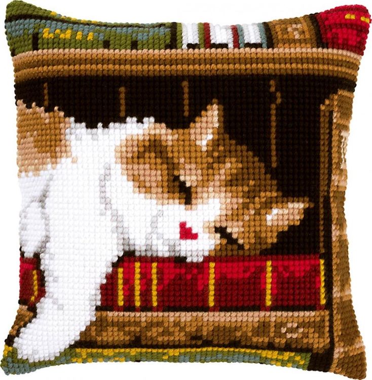 Набор для вышивания «Подушка. Спящий кот»
