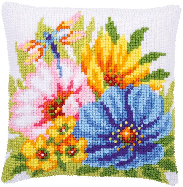 Набор для вышивания «Подушка. Яркие весенние цветы»