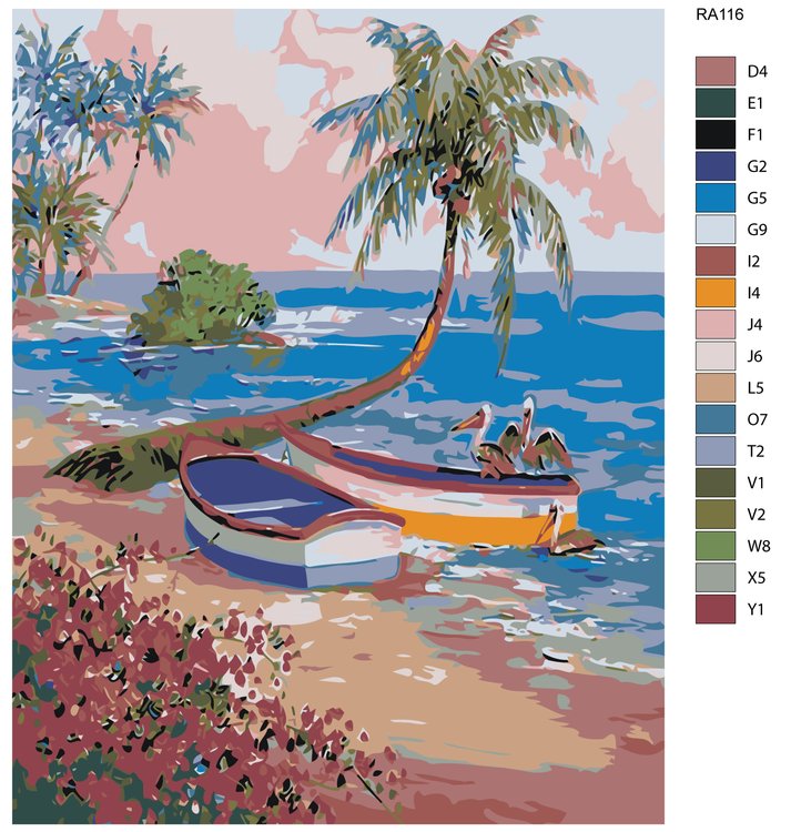 Картина по номерам «Тропический берег» — картинка 2