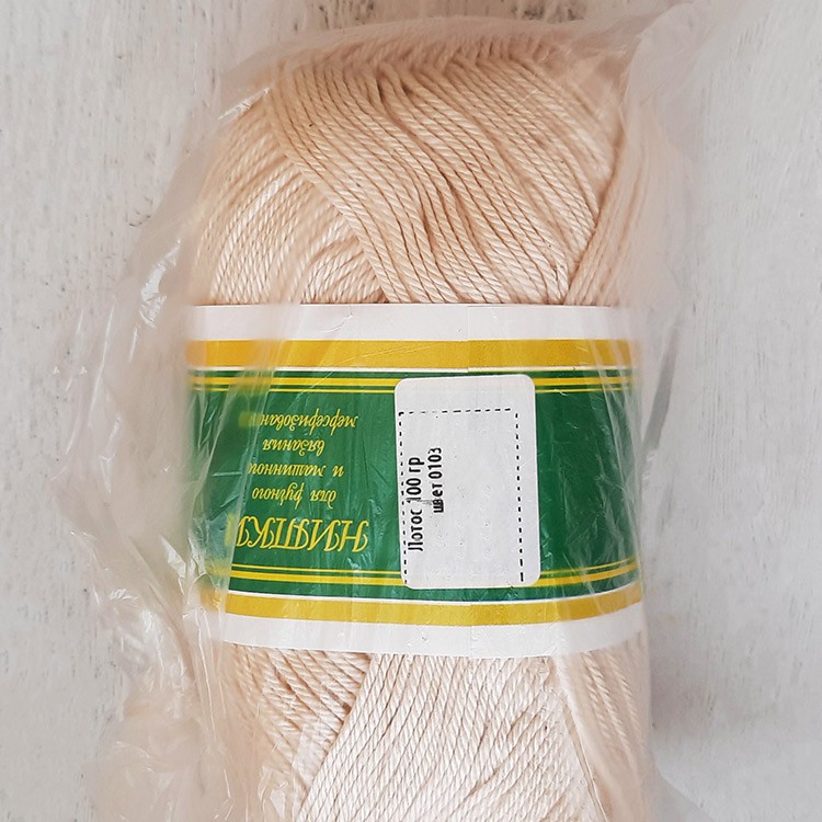 Пряжа ПНК им.Кирова Лотос (0102), молочный, 8 шт. по 100 г — картинка 4