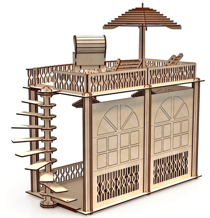 Кукольный дом ХэппиДом «Лофт» с мебелью для кукол 30 см
 — картинка 3