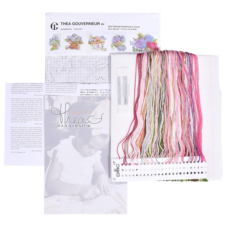 Набор для вышивания «Розовая гортензия на ступеньках» — картинка 2