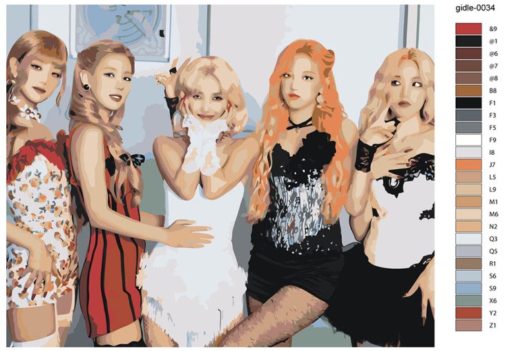 Картина по номерам «KPOP кпоп группа GI-dle Джи Айдл 40х50» — картинка 2