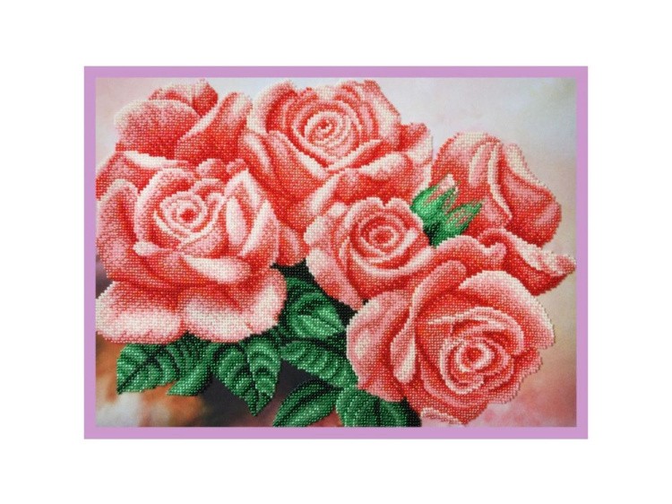 Набор для вышивания бисером «Розовые розы»
