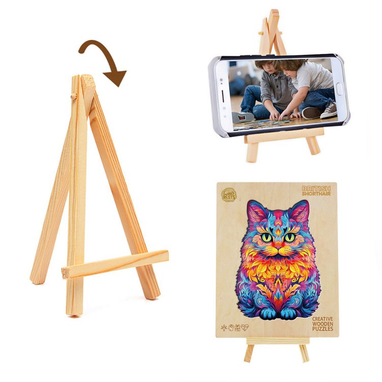 Деревянные пазлы «Радужный кот L», Woodbests — картинка 7