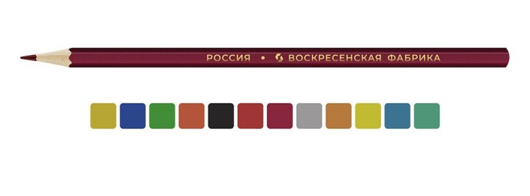 Набор карандашей металлик ВКФ «Царевны», 12 цветов — картинка 2