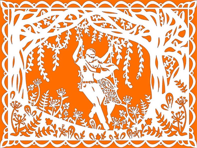 Вытынанка «Качели для двоих» — картинка 5