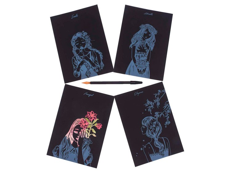 Набор скретч-открыток «Beauty» (цветные) — картинка 2