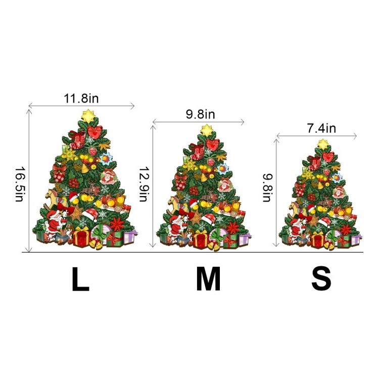 Деревянные пазлы «Новогодняя Елка S», Woodbests — картинка 3