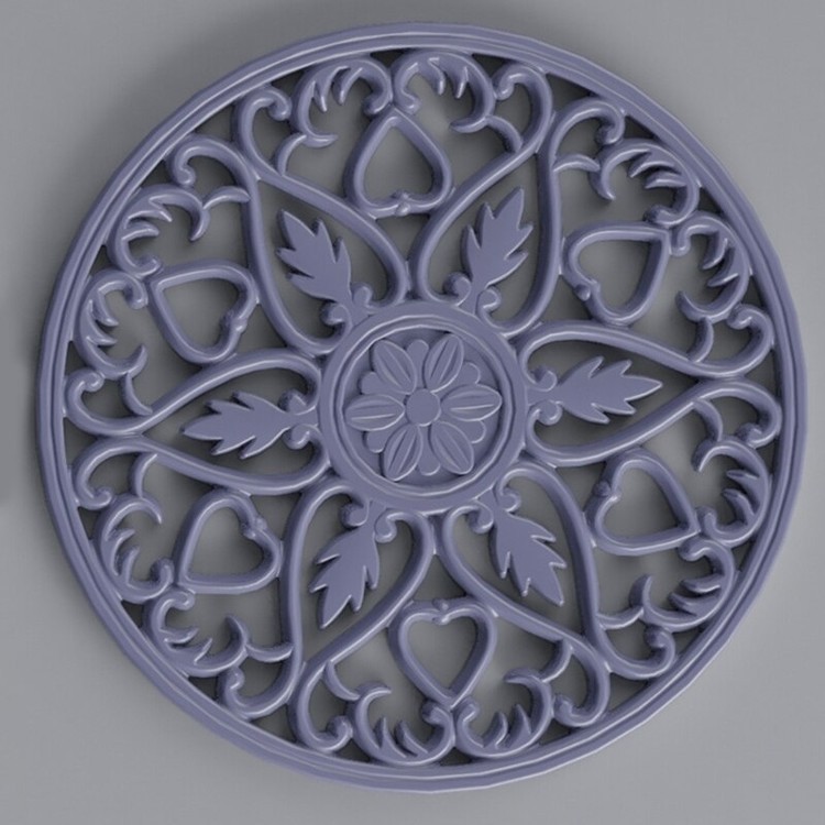 Силиконовый молд - Резной круг №3, d 20 см, 1 шт. — картинка 3