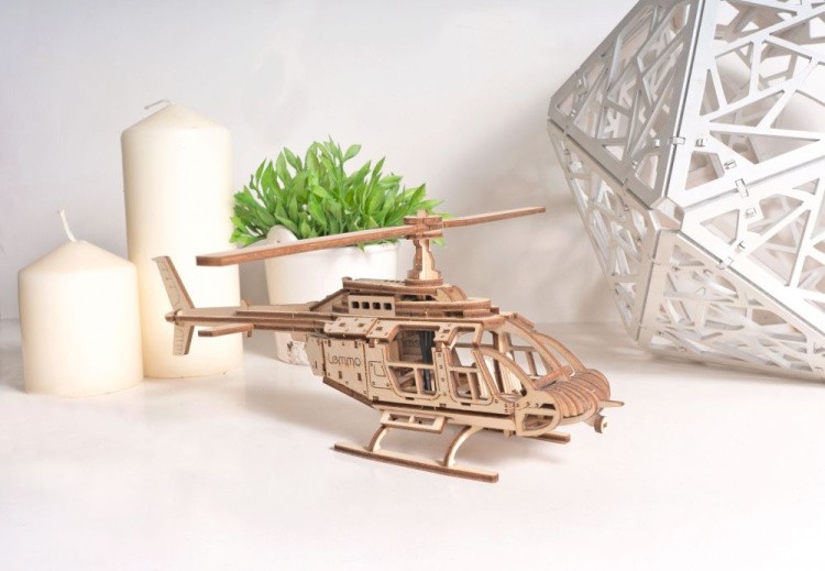 Деревянный механический конструктор «Вертолет Эдисон» — картинка 5