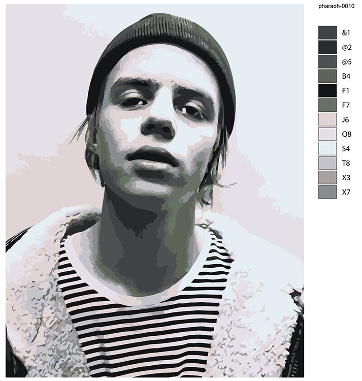 Картина по номерам «Рэпер Pharaoh Фараон 7» — картинка 2