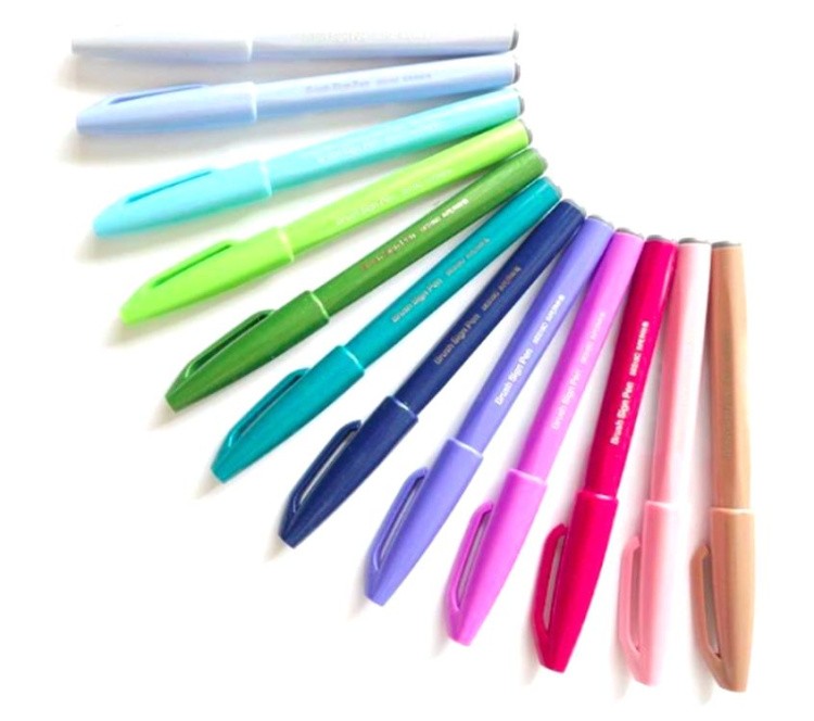 Фломастер-кисть Brush Sign Pen, 2 мм, цвет: черный, Pentel — картинка 7