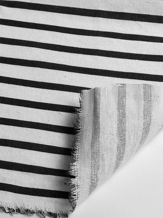 Ткань льняная, 3 м x 150 см, 140 г/м², цвет: белый, полоска, TBY — картинка 4