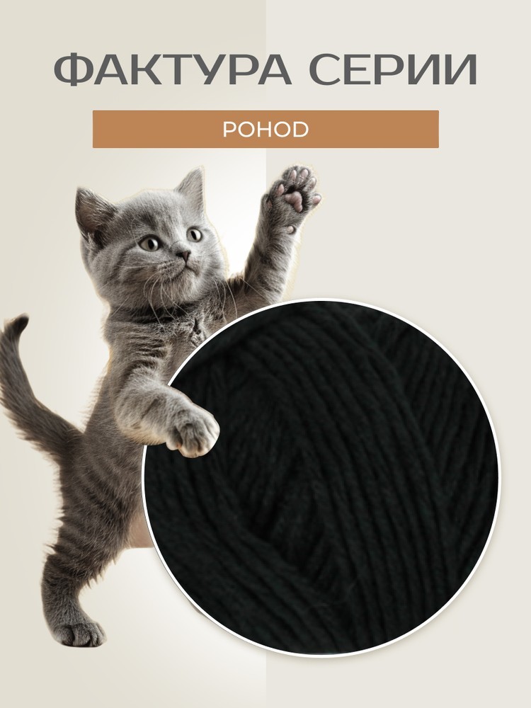 Пряжа Семеновская Pohod (Походная) (60001), черный_v2, 5 шт. по 100 г — картинка 3