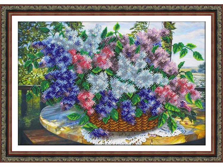 Набор вышивки бисером «Охапка сирени» — картинка 2