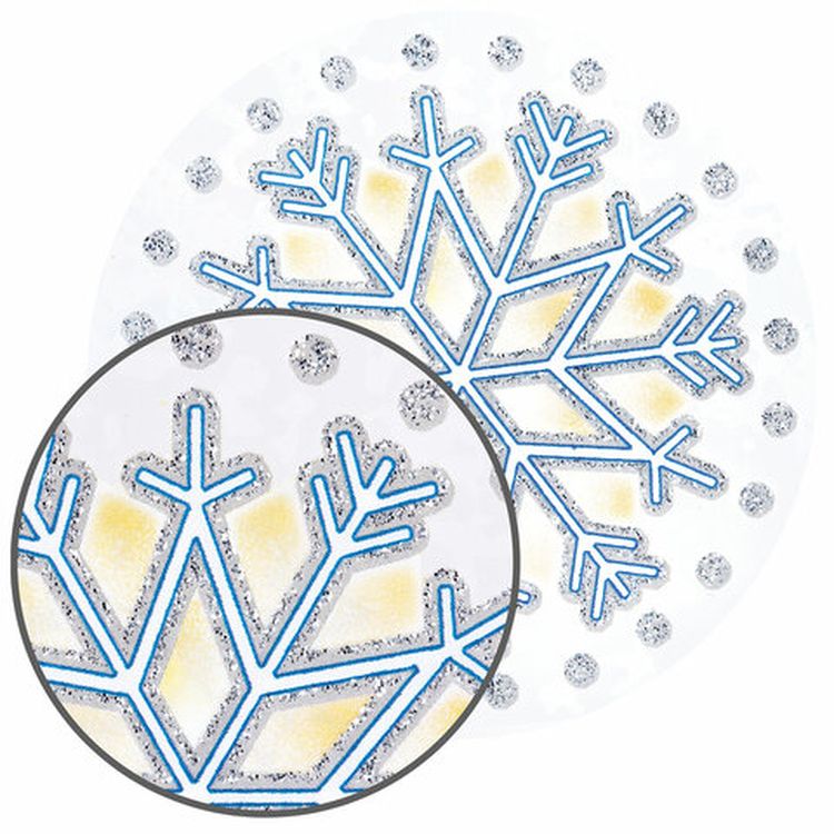 Украшение для окон и стекла «Цветные снежинки 4» — картинка 5