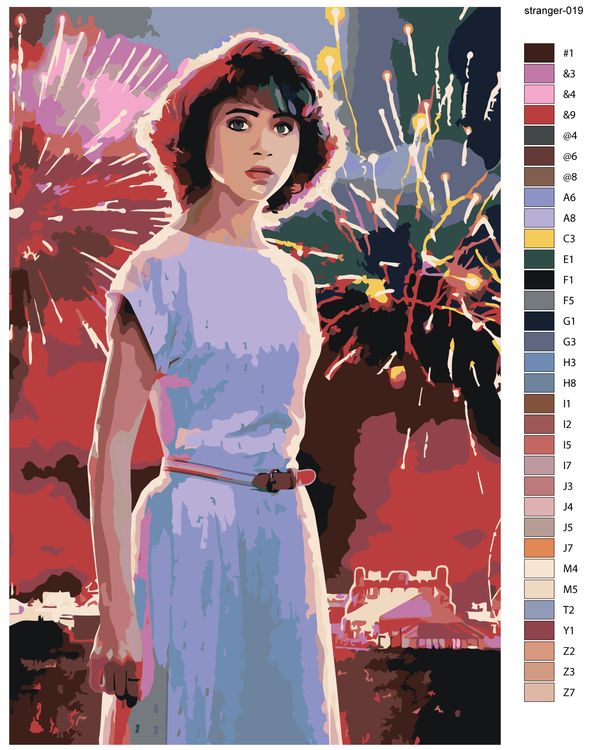 Картина по номерам «Очень странные дела: Нэнси Уилер - Наталия Дайер 2» — картинка 2