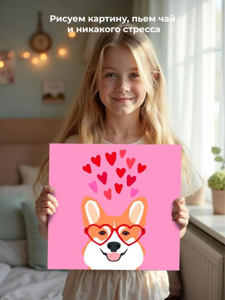 Картина по номерам «Корги» — картинка 6