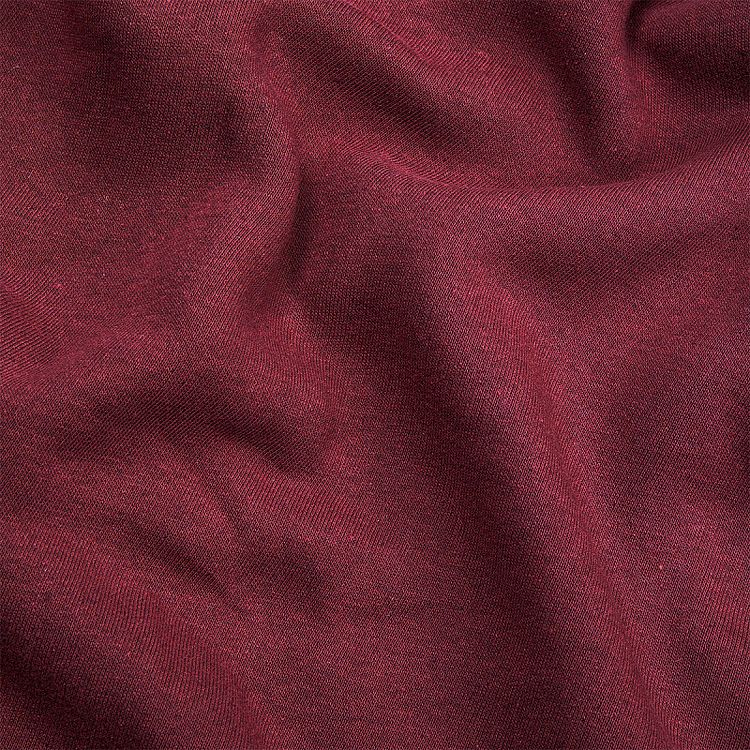 Ткань трикотаж Футер 3х нитка, начес, хлопок, 10 м, ширина 185 см, 320 г/м2, цвет: бордо, TBY — картинка 2