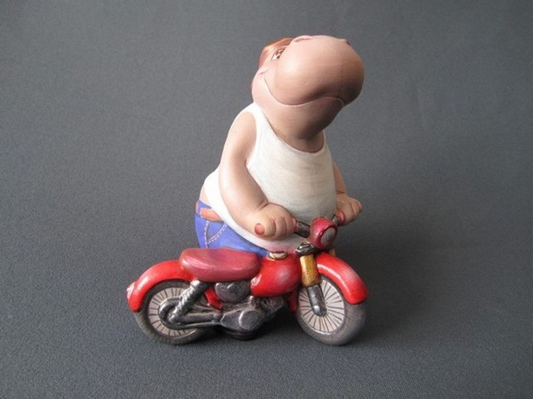 Фигурка для раскрашивания «Бегемот с мопедом» — картинка 5