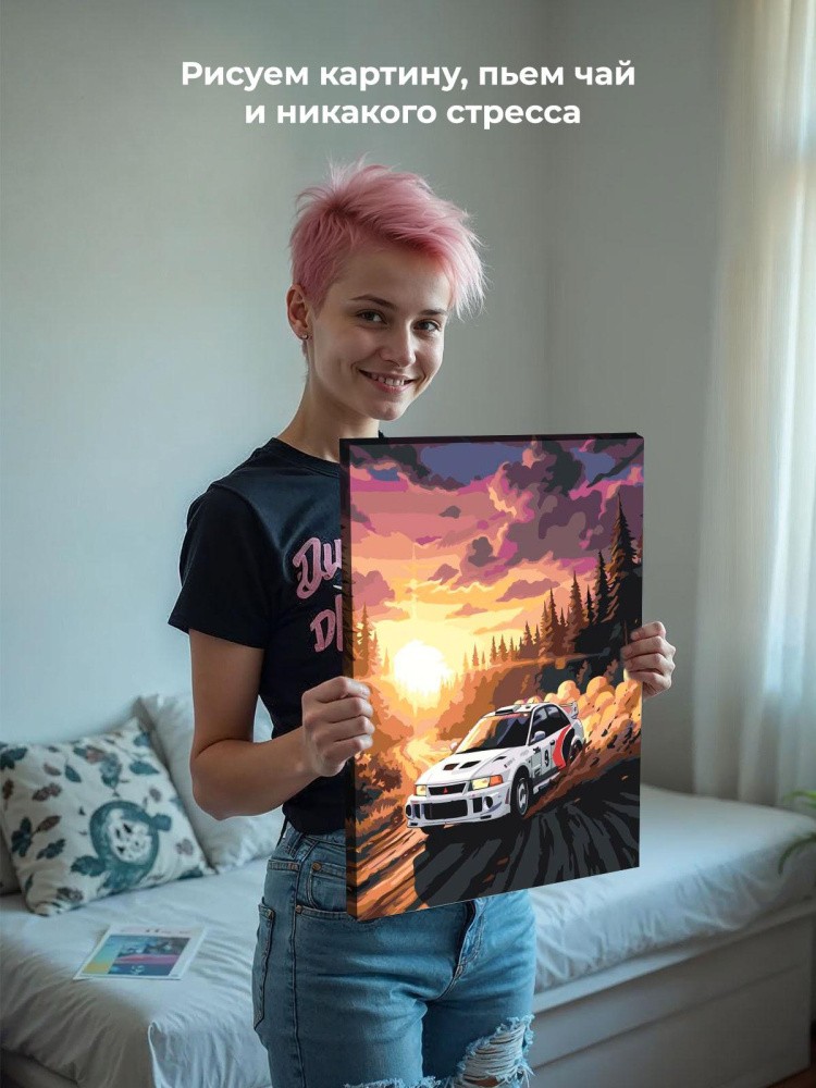 Картина по номерам Машина Mitsubishi Митсубиси лансер 6 — картинка 7