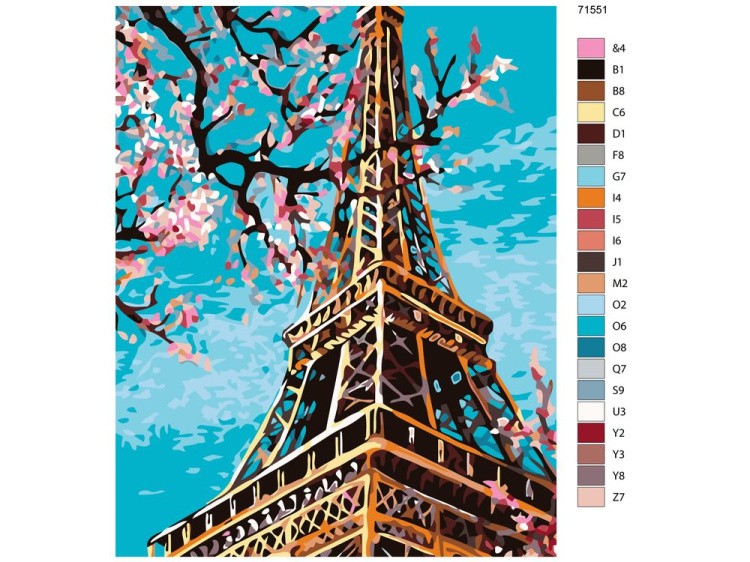 Картина по номерам «Эйфелева башня» — картинка 2
