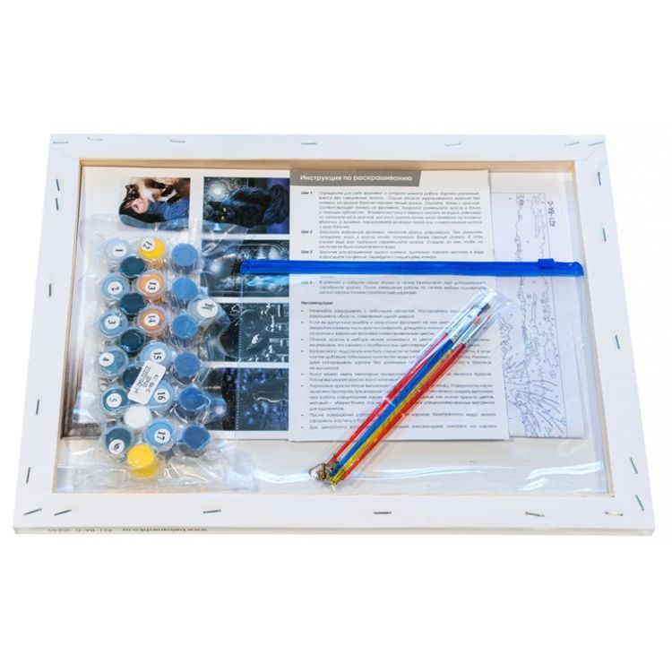 Картина по номерам «На голубом» — картинка 3