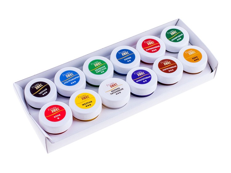 Краски Луч гуашь 12 цветов «Люкс» 20 мл — картинка 4