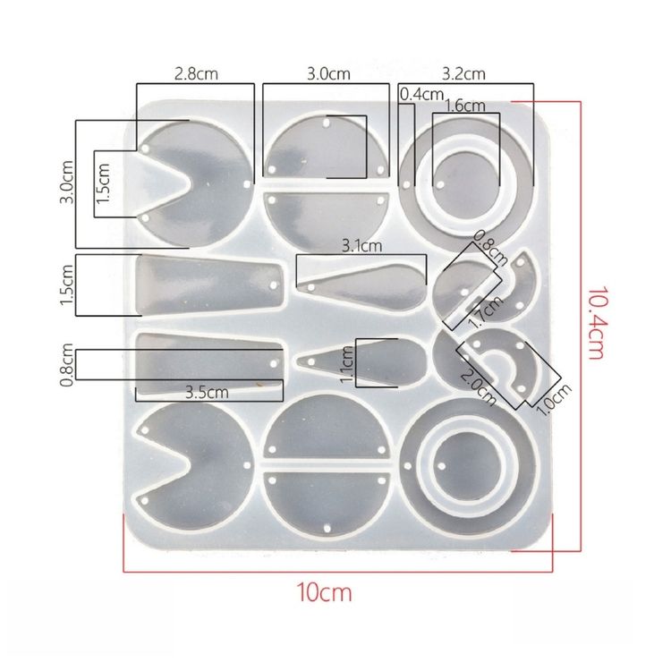 Силиконовый молд для эпоксидной смолы украшения, серьги-подвески #1, FancyOn — картинка 2