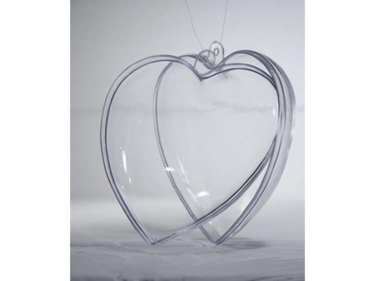 Сердце пластиковое половинками (d 10 см), 2 шт. — картинка 3