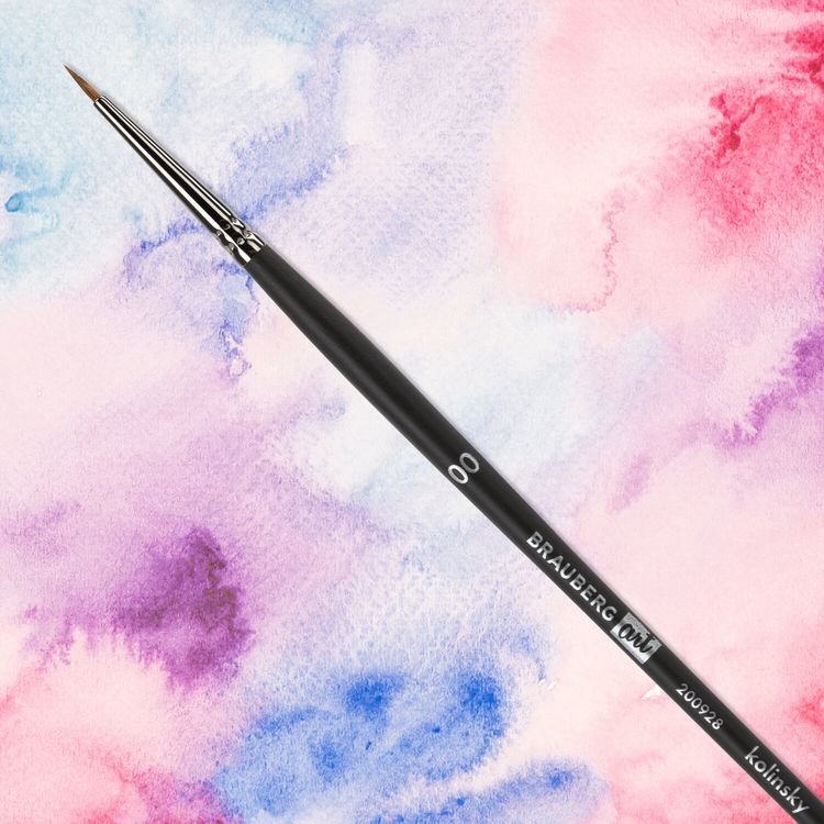 Кисть художественная профессиональная Art Classic, колонок, круглая, № 00, короткая ручка, Brauberg — картинка 5