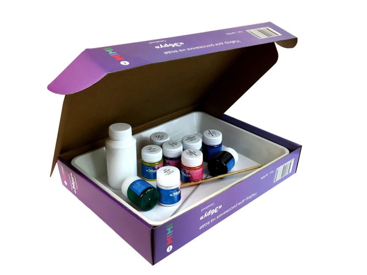 Набор для эбру «Семейный», 9 цветов, Mimi — картинка 3