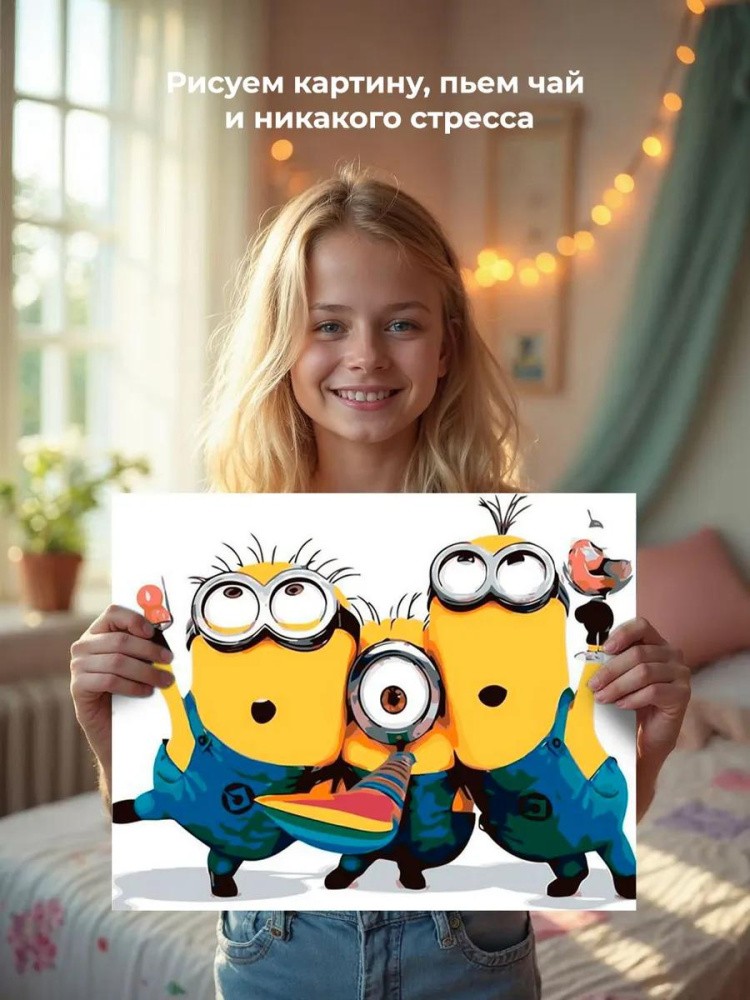 Картина по номерам «Миньоны» — картинка 6