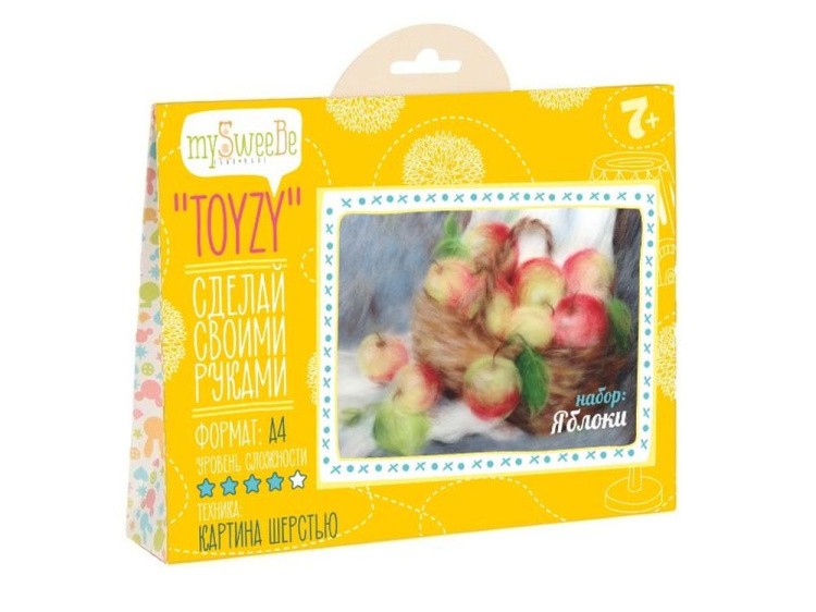 Картина шерстью «Яблоки» — картинка 2