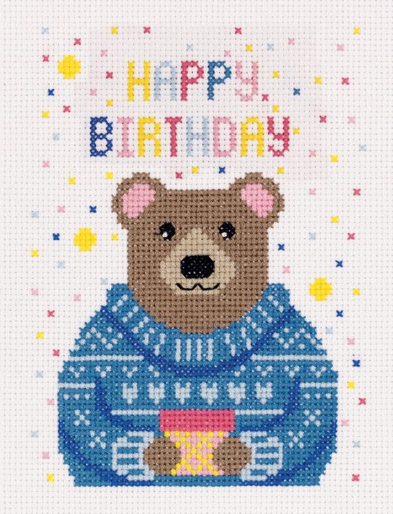 Набор для вышивания «Открытка. Мишка с подарком» — картинка 4