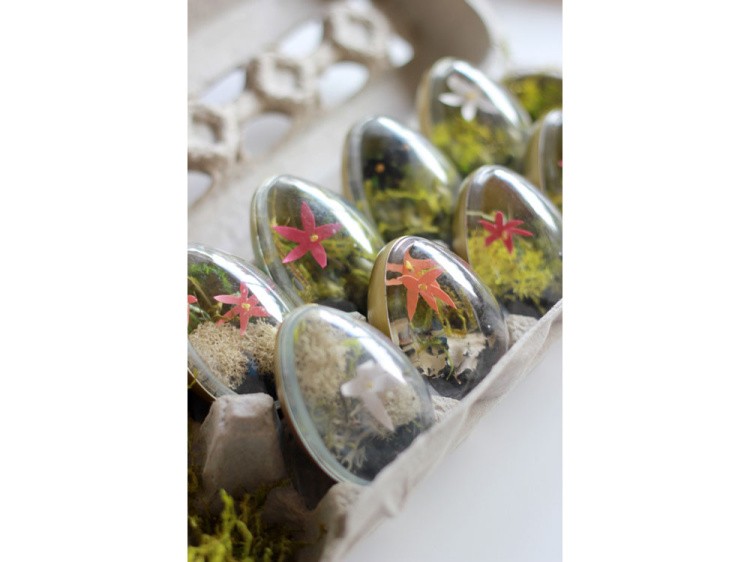 Яйцо прозрачное пластиковое половинками (d 7 см), 2 шт. — картинка 4