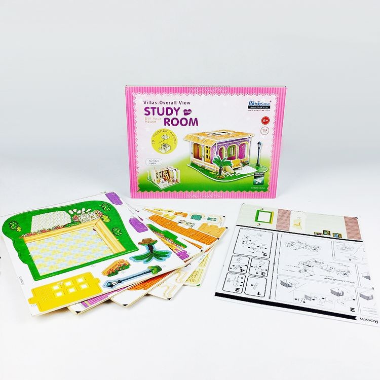 Деревянный 3D пазл Robotime «Кабинет» — картинка 2