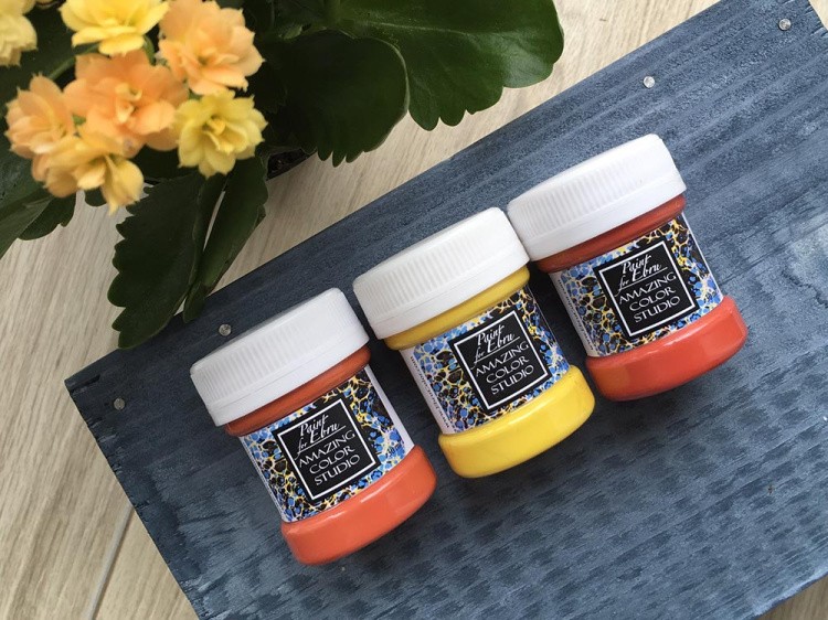 Краска для эбру желтая 30 мл, Amazing Color — картинка 3