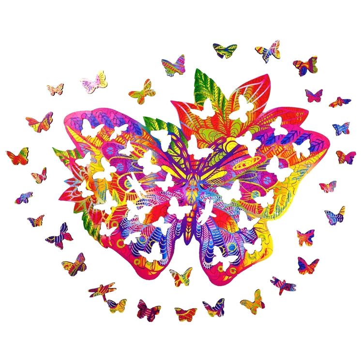 Деревянный пазл Wood Trick «Драгоценная бабочка» — картинка 4