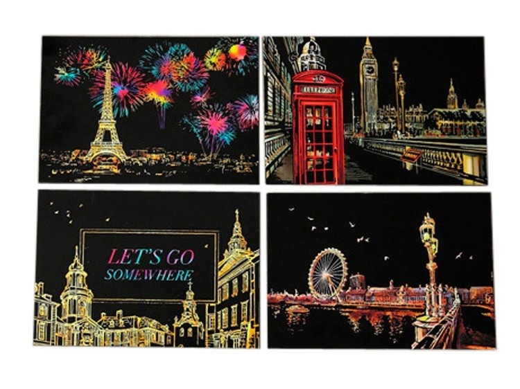 Набор скретч-открыток «Europe» (цветные) — картинка 2