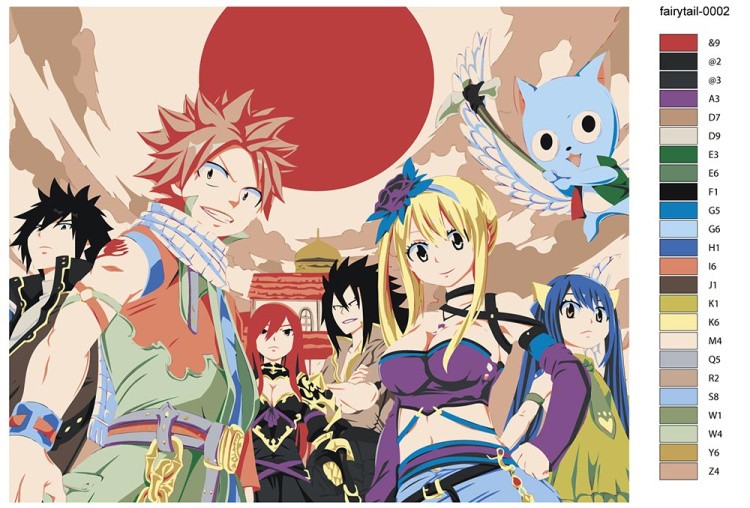 Картина по номерам «Аниме манга Хвост Феи Fairy Tale 2 40х50» — картинка 2