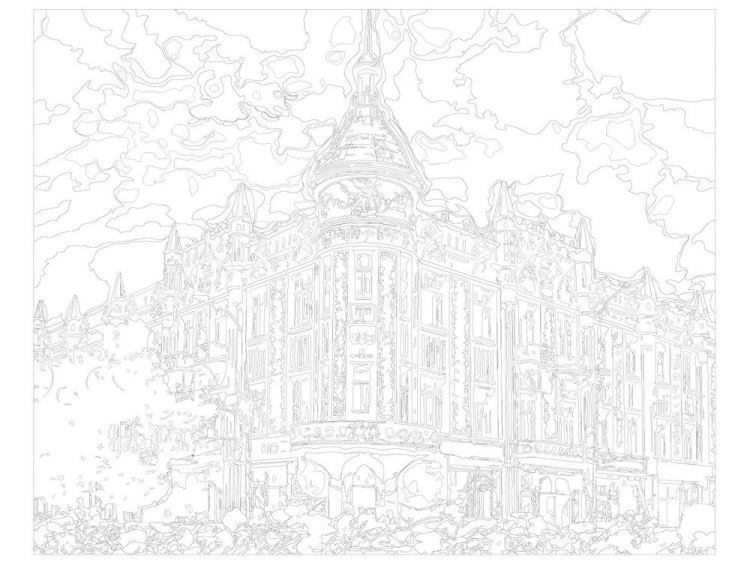 Картина по номерам «Старинное здание» — картинка 3