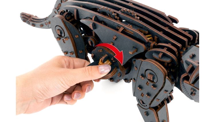 Сборная модель деревянная, конструктор 3D EWA Механический «Черный Кот (Кошка)» — картинка 8