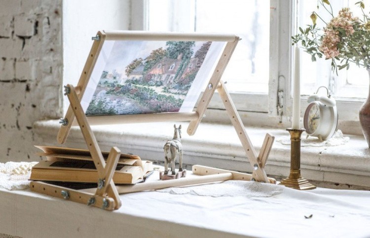 Станок для вышивания №9, дерево, 30x32 см — картинка 3