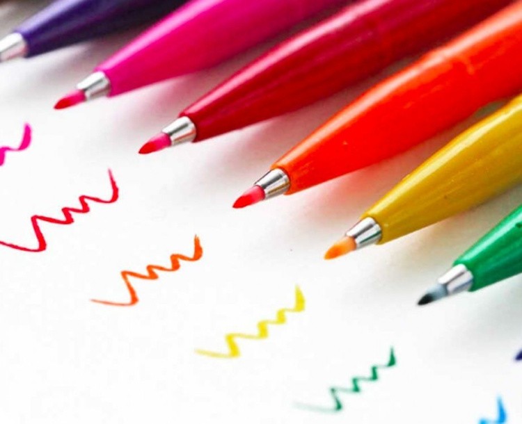 Фломастер-кисть Brush Sign Pen, 2 мм, цвет: зеленый, Pentel — картинка 6