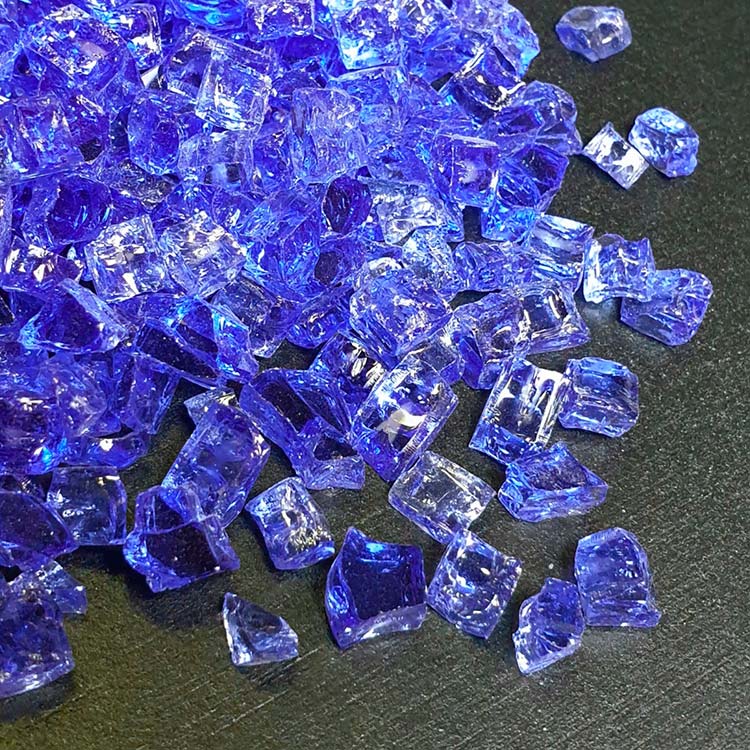 Стеклянная крошка Сапфир (фракция 3-8 мм), ResinArt
