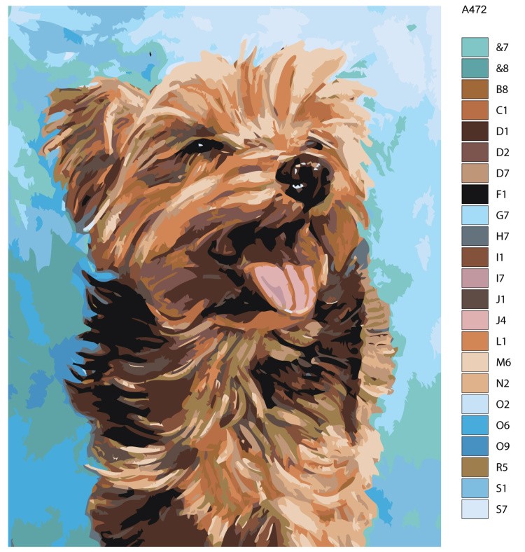 Картина по номерам «Щенячьи радости» — картинка 2