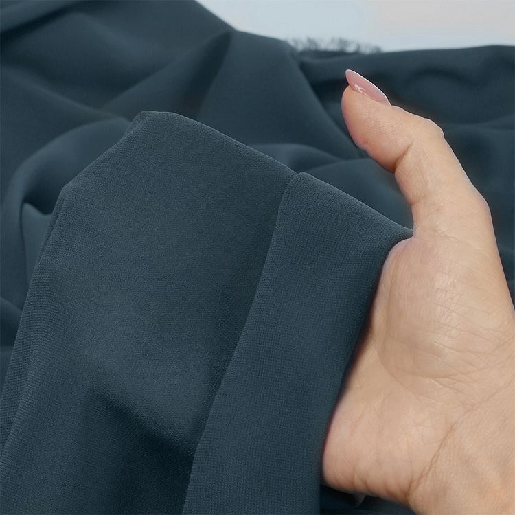 Ткань Креп-шифон, 5 м, ширина 150 см, 105 г/м2, цвет: серый, TBY — картинка 5