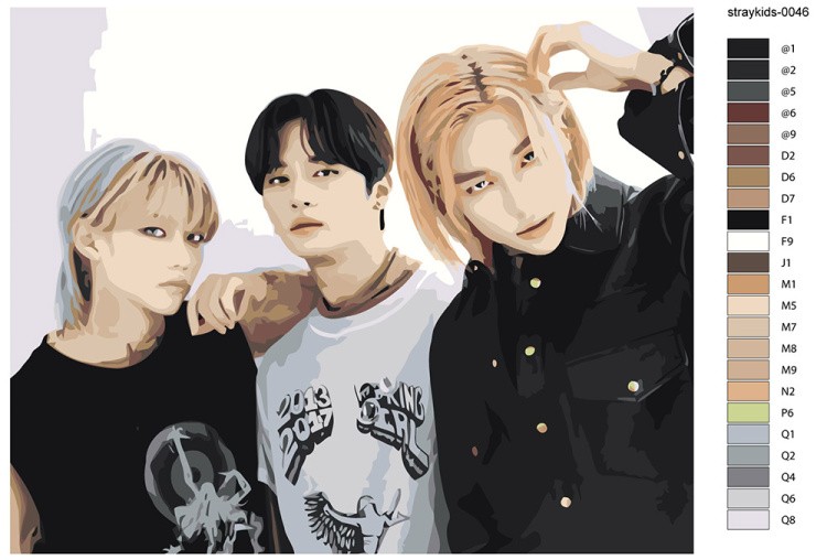Картина по номерам «Stray Kids Стрей Кидс KPOP кпоп 40x50» — картинка 2